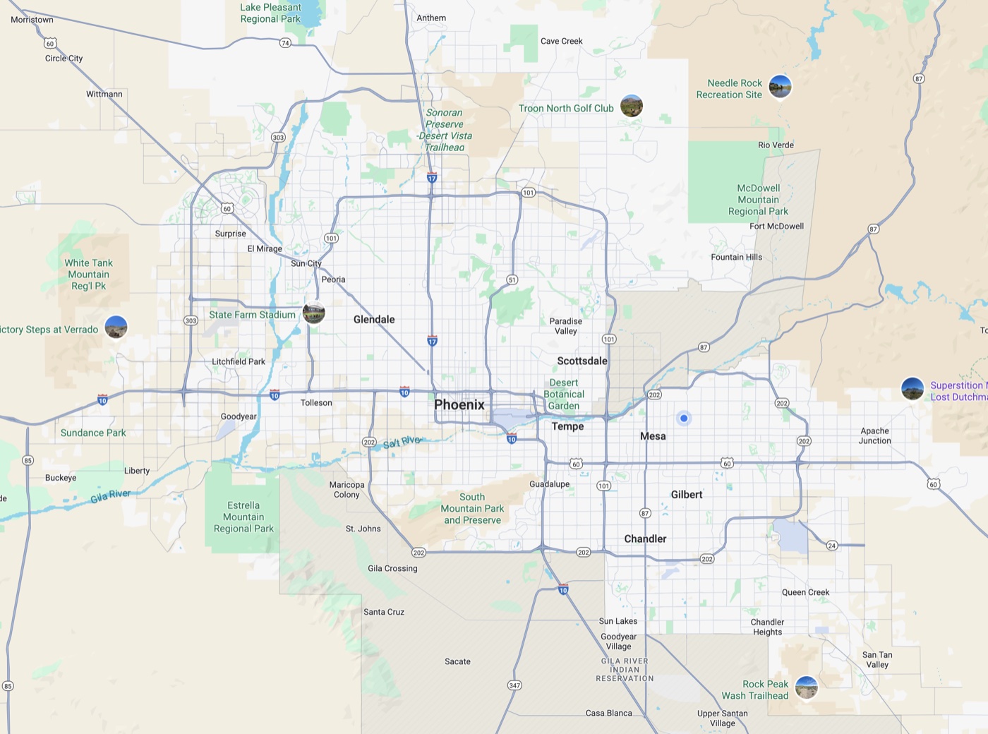 Phoenix Metro Area Map